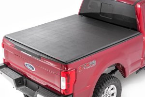 Ford F-350 Super Duty Soft Tri-Fold Bed Cover - Rough Country - Tri-Fold - '17-'24 Ford F-350 Super Duty Soft Tri-Fold Bed Cover - Rough Country - Tri-Fold - '17-'24
